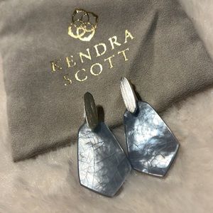 Kendra Scott Camila Silver Drop Earrings in Sky Blue Illusion